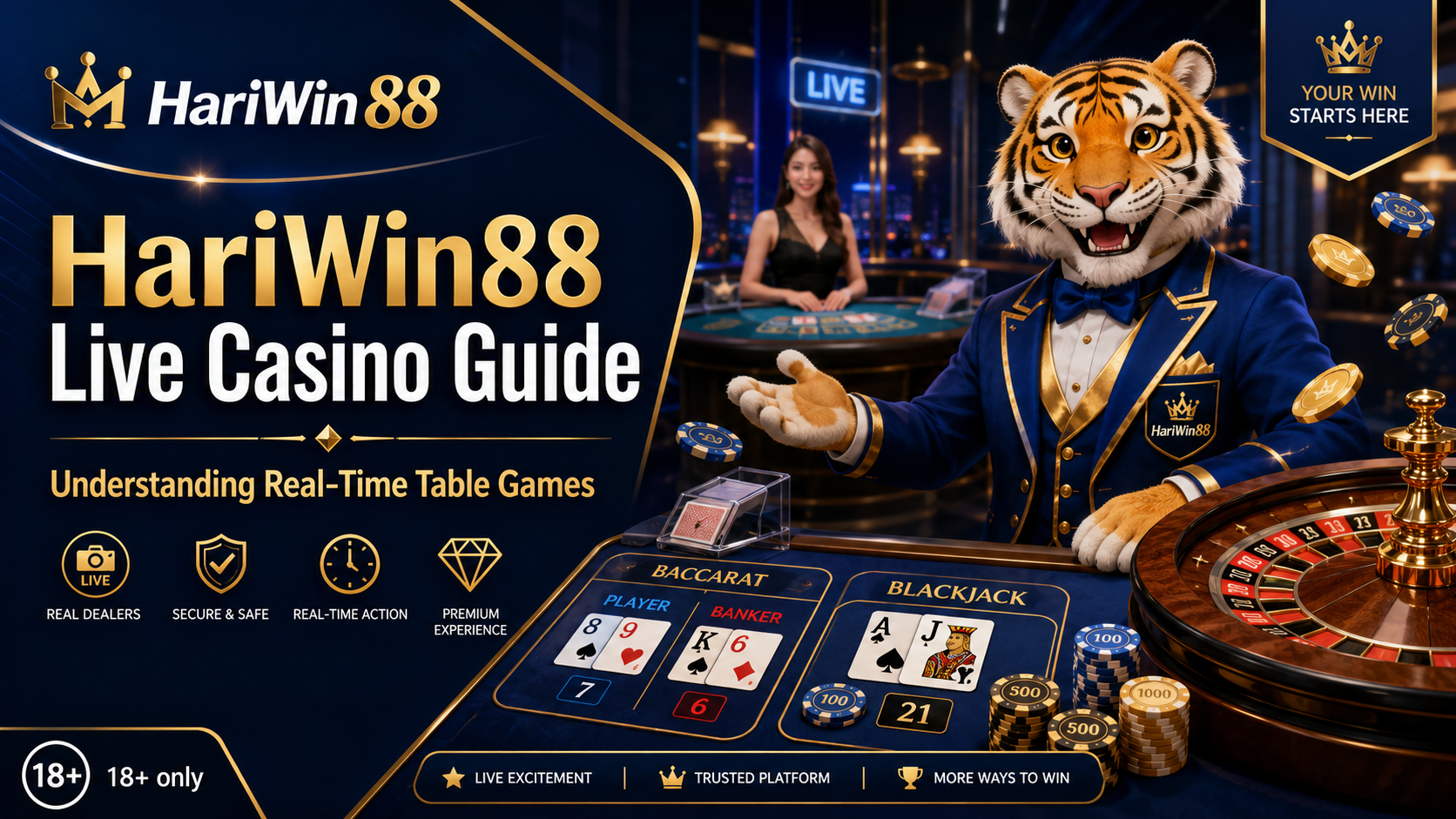 HariWin88 Live Casino Guide- Understanding Real-Time Table Games